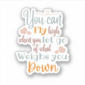 「高く飛べば….....」 カスタムカットビニールシール シール (正面)