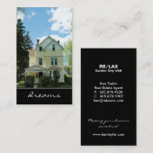 高く黄色い不動産の家の名刺 名刺 (正面/裏面)