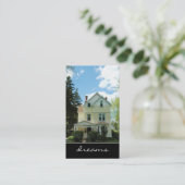 高く黄色い不動産の家の名刺 名刺 (スタンド正面)