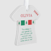 高さをラップ | リボン高さクリスマス オーナメント (正面)