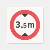 高さ警告紙ナプキンス スタンダードカクテルナプキン (正面)