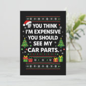 高すぎるって?冗談でしょ Funny Christmas シーズンカード (スタンド正面)