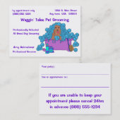 高められた手入れをするアポイントメントおよび名刺 予約カード (正面/裏面)