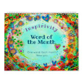 高やる気を起こさせる上おもしろい強調1語 カレンダー (カバー)