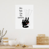 高を目指す。カーテンを使用する。 ポスター (キッチン)