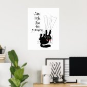 高を目指す。カーテンを使用する。 ポスター (ホームオフィス)