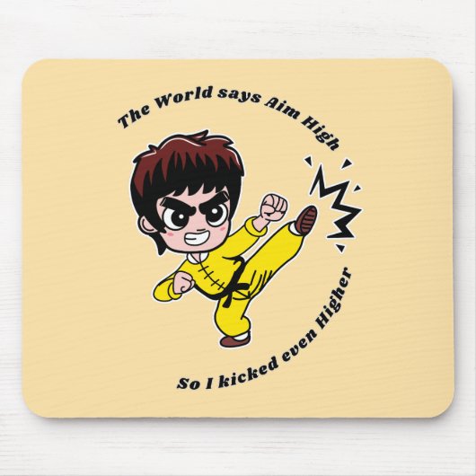 高を目指やる気を起こさせるす マウスパッド (正面)