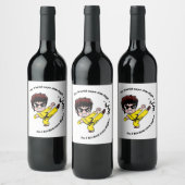 高を目指やる気を起こさせるす ワインラベル (ボトル)