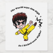 高を目指やる気を起こさせるす ワインラベル (シングルラベル)