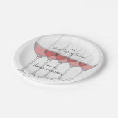 高エレガントい赤ワイングラス ペーパープレート (アングル)