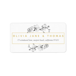 高エレガント度なシック・フローラ・金ゴールド ラベル