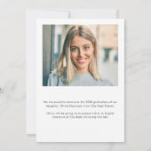 高エレガント校モダン卒業 案内状 (裏面)