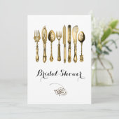 高エレガント茶金ゴールド 招待状 (スタンド正面)