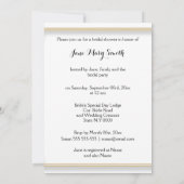 高エレガント茶金ゴールド 招待状 (裏面)