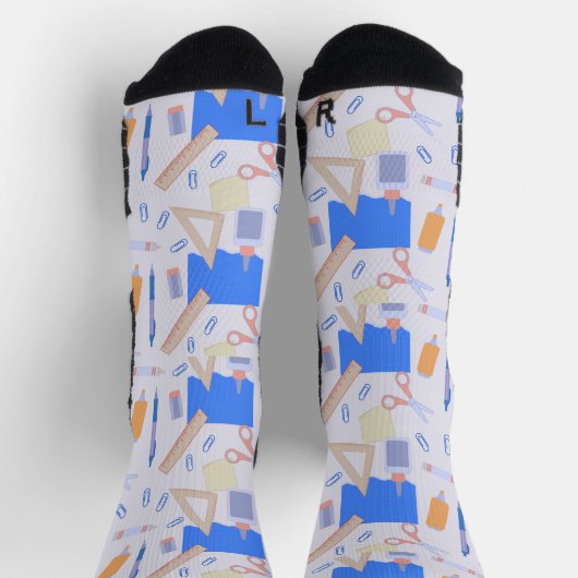 高カスタム性能陸上競技用クルーソックス ソックス (上部)