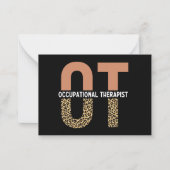 高カスタム評価のための職業上のセラピスト ノートカード (正面)