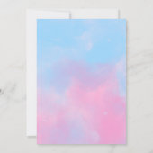 高カラフルい女の子の誕生日パーティーの招待 招待状 (裏面)