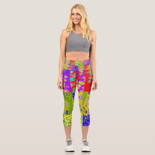 高カラフルく腰の高いカプリス カプリレギンス (正面)