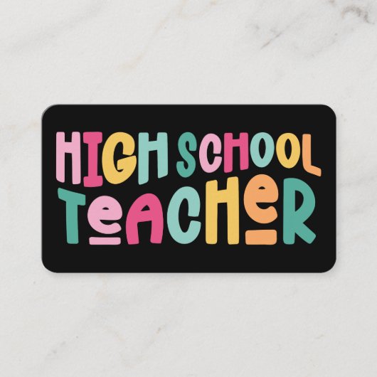 高カラフル校先生講師 名刺 (正面)