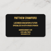 高カラフル校先生講師 名刺 (裏面)