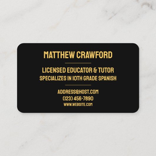 高カラフル校先生講師 名刺 (裏面)