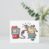 高ガス価格漫画の文字 ポストカード (スタンド正面)