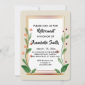 高クラシック度な退エレガント    職 招待状 (正面)