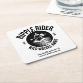 高コントラストカヤック画像 スクエアペーパーコースター (アングル)