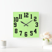 高コントラストビッグナンバーズ簡単読 スクエア壁時計 (ホーム)