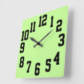 高コントラストビッグナンバーズ簡単読 スクエア壁時計 (傾斜)