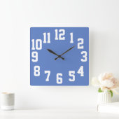 高コントラストビッグナンバーズ簡単 スクエア壁時計 (ホーム)