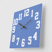 高コントラストビッグナンバーズ簡単 スクエア壁時計 (傾斜)