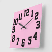 高コントラストビッグナンバー簡単読 スクエア壁時計 (傾斜)