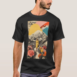 高コントラスト超春コラージュ女性 Tシャツ