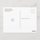 高シンプル校モダン卒業発表 ポストカード (裏面)