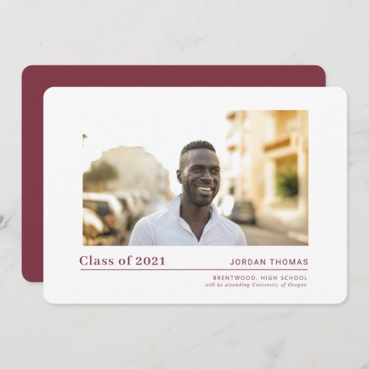 高シンプル校卒業発表 セーブザデート (正面/裏面)