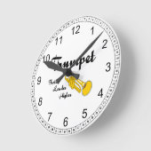 高トランペット ラウンド壁時計 (傾斜)