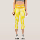 高パーソナライズされたく腰の高いカプリー – "レモネード" カプリレギンス (正面)