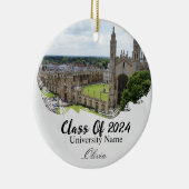 高パーソナライズされた校卒業 セラミックオーナメント (右)