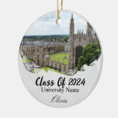 高パーソナライズされた校卒業 セラミックオーナメント (左)