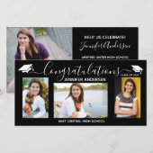 高パーソナライズされた校卒業 案内状 (正面/裏面)