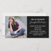 高パーソナライズされた校卒業 案内状 (裏面)