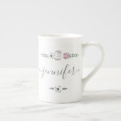 高パーソナライズされた茶ブライダルシャワー ボーンチャイナマグカップ (右)