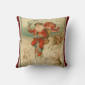 高ビクトリアン輪自転車のサンタクロース クッション (裏面)