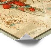 高ビクトリアン輪自転車のサンタクロース ポスター (角)