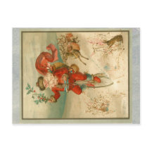 高ビクトリアン輪自転車のサンタクロース