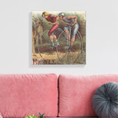 高ビクトリアン輪自転車 キャンバスプリント (インサイチュ (リビング))