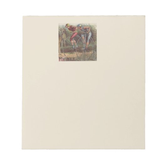 高ビクトリアン輪自転車 ノートパッド (正面)