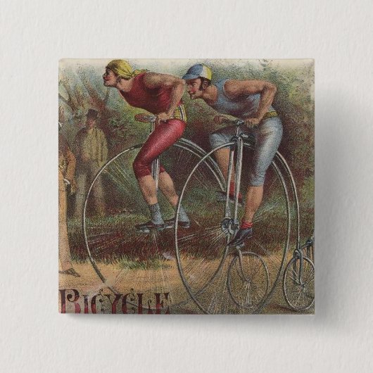 高ビクトリアン輪自転車 缶バッジ (正面)