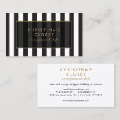 高ファッション委託、ブティックビジネスカード 名刺 (正面/裏面)